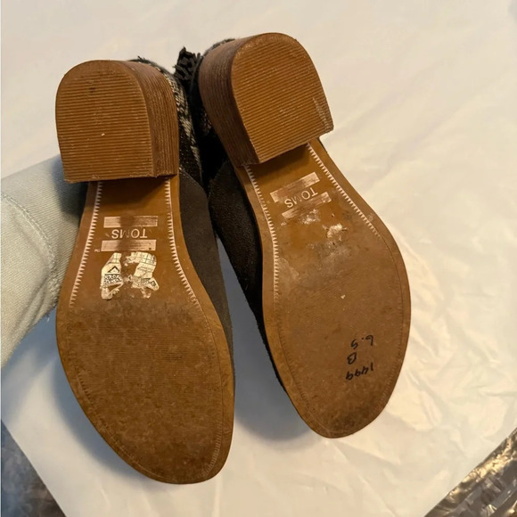 Toms Womens Sz 6.5 Leila Suede Ankle Booties Aztec Southwestern Grey - Picture 9 of 10